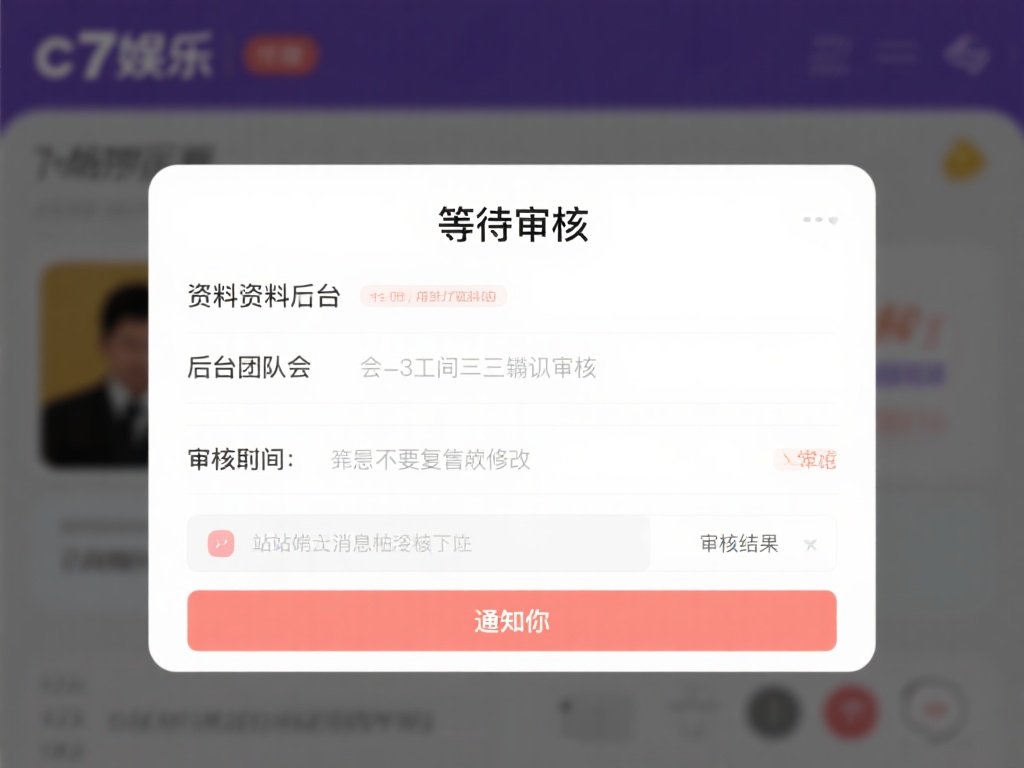 c7娱乐怎么换实名?详细步骤教你轻松完成实名认证 (c7娱乐实名认证怎么换?详细步骤教你轻松搞定!) 等待审核
提交资料后,c7娱乐的后台团队会在1-